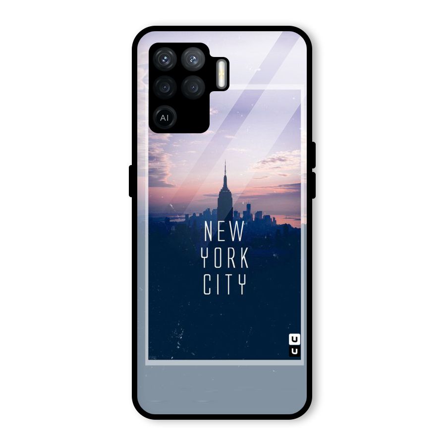 Sleepless City Glass Back Case for Oppo F19 Pro