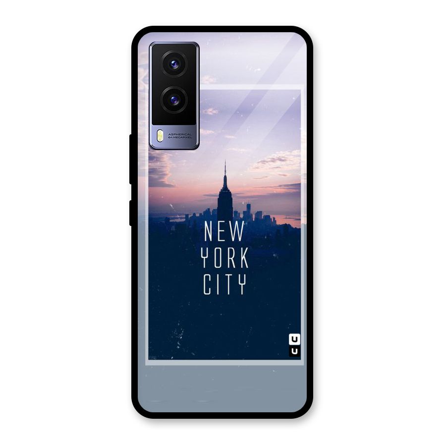 Sleepless City Glass Back Case for Vivo V21e 5G