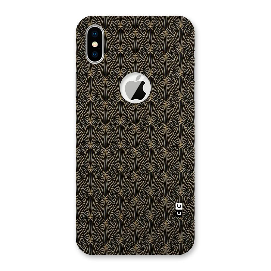 Small Hills Lines Back Case for iPhone XS Logo Cut