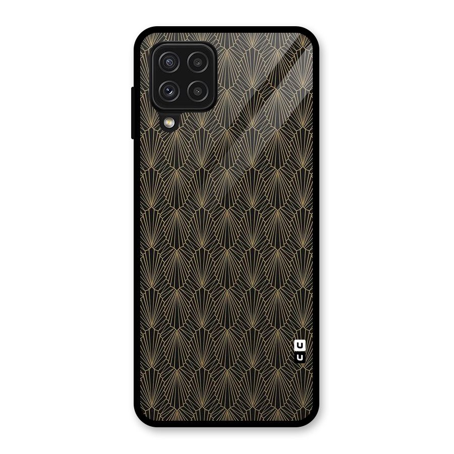 Small Hills Lines Glass Back Case for Galaxy A22 4G