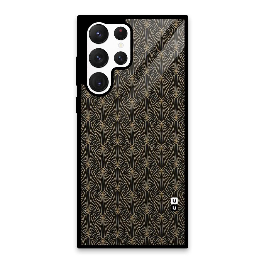 Small Hills Lines Glass Back Case for Galaxy S22 Ultra 5G