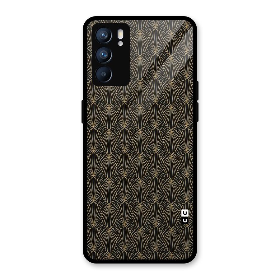 Small Hills Lines Glass Back Case for Oppo Reno6 5G