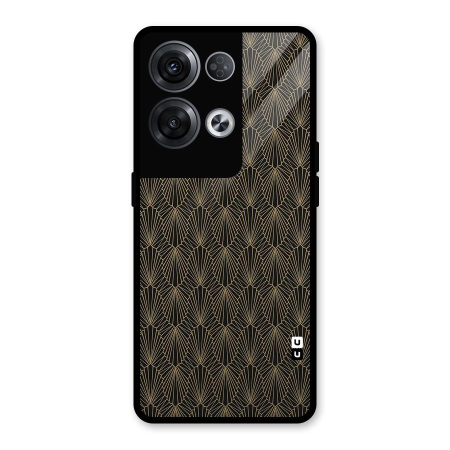 Small Hills Lines Glass Back Case for Oppo Reno8 Pro 5G