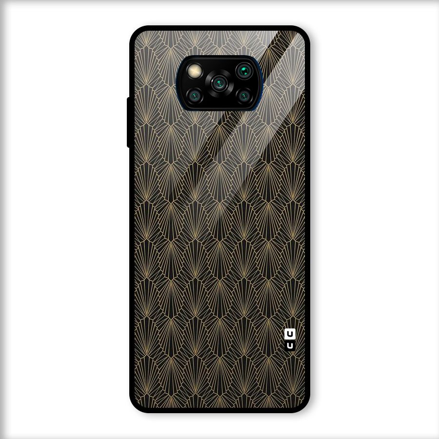 Small Hills Lines Glass Back Case for Poco X3