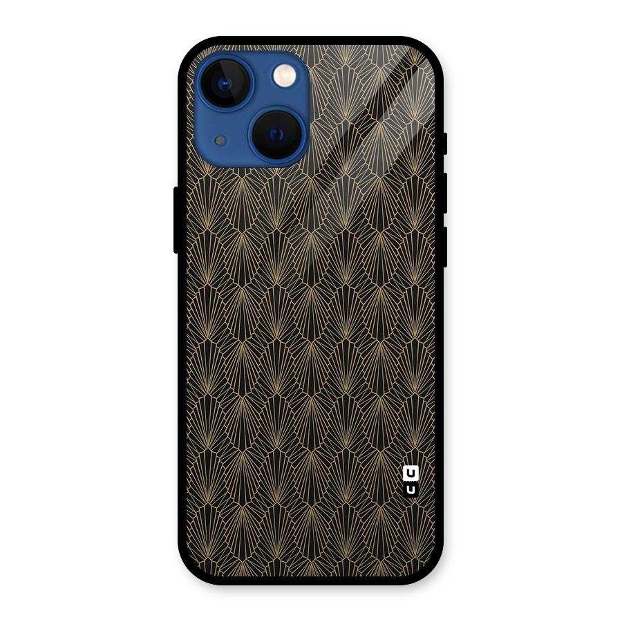Small Hills Lines Glass Back Case for iPhone 13 Mini