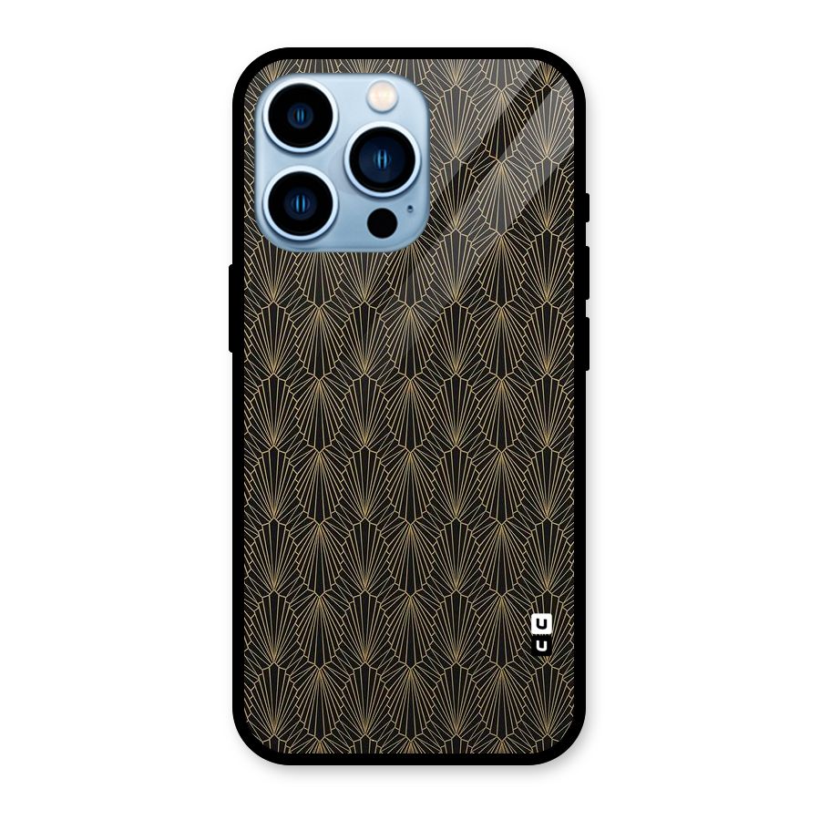 Small Hills Lines Glass Back Case for iPhone 13 Pro