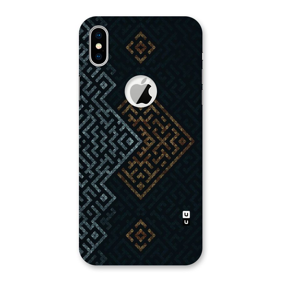 Smart Maze Back Case for iPhone XS Logo Cut