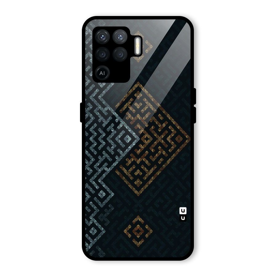 Smart Maze Glass Back Case for Oppo F19 Pro