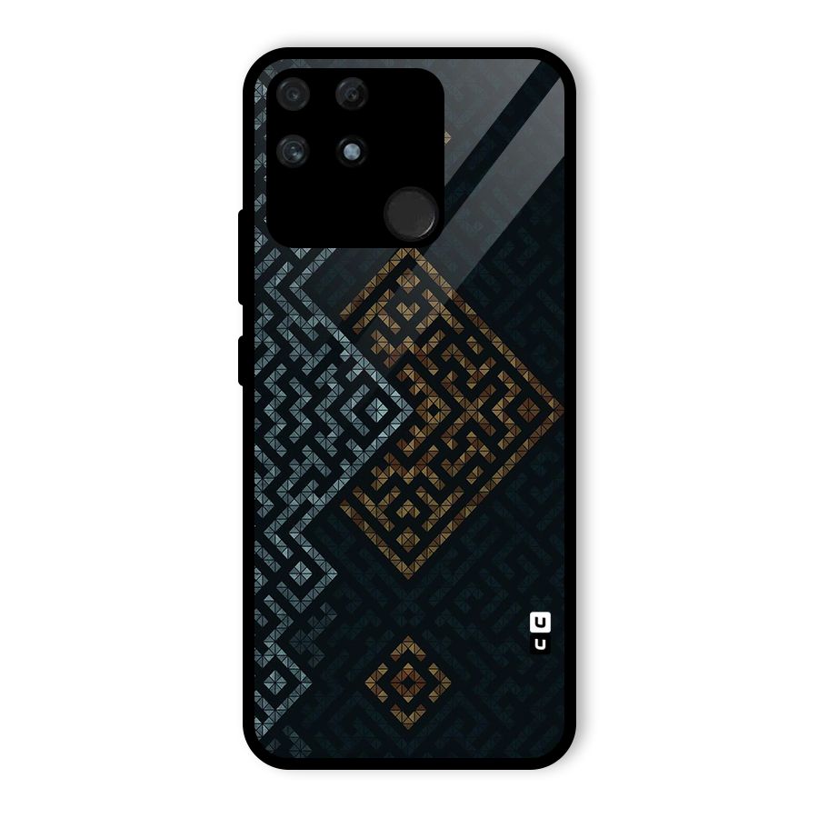 Smart Maze Glass Back Case for Realme Narzo 50A