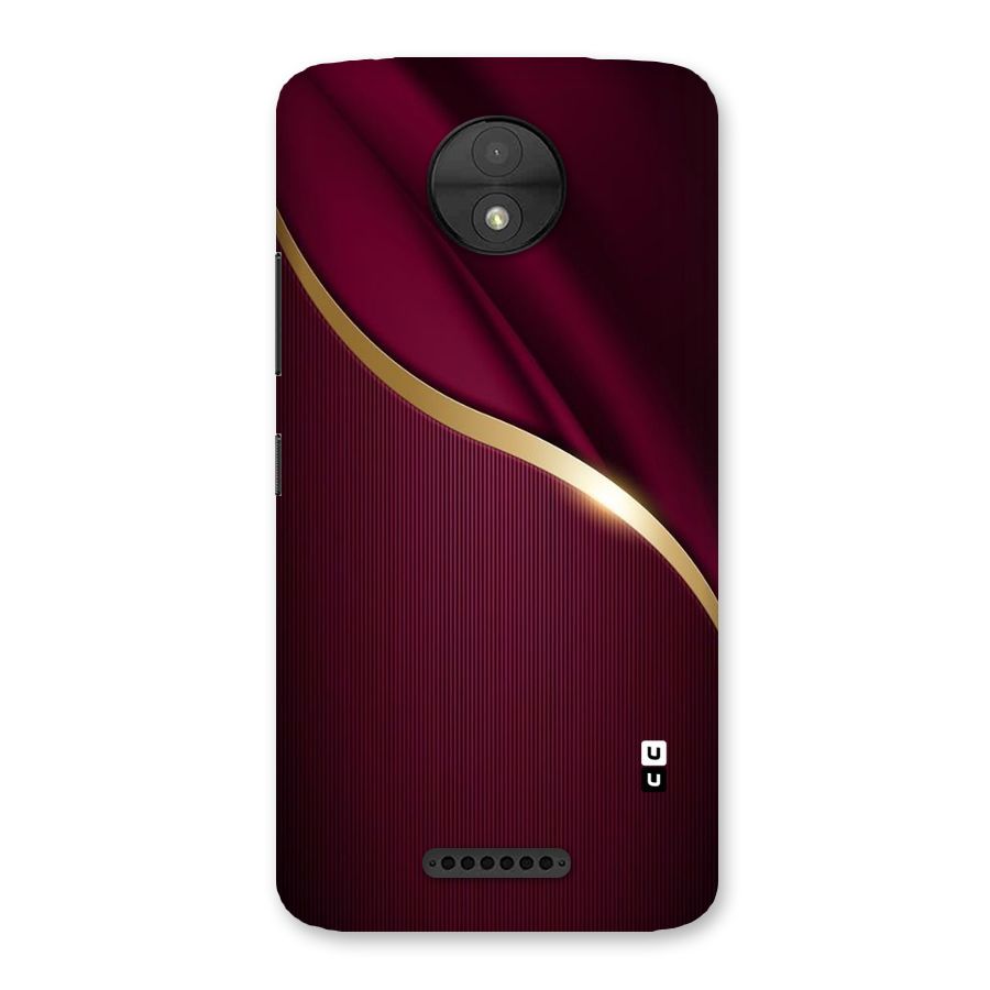 Smooth Maroon Back Case for Moto C