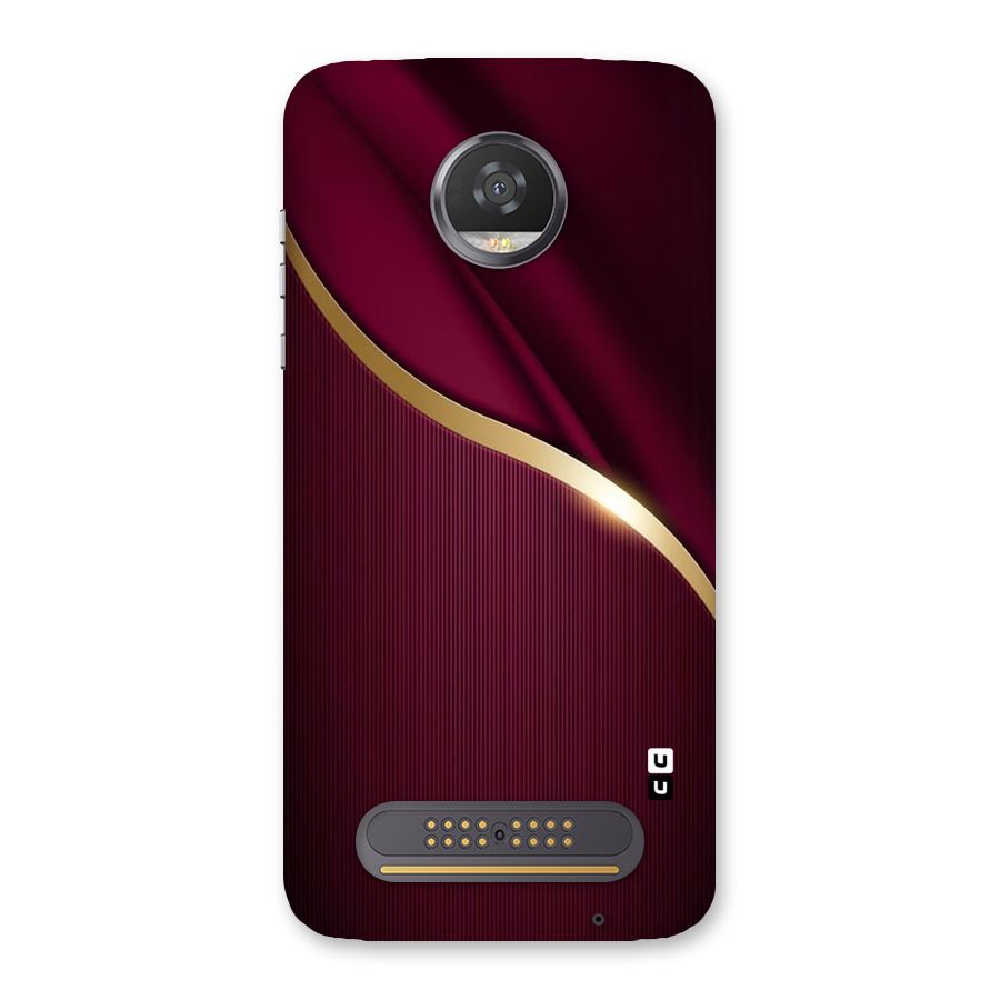 Smooth Maroon Back Case for Moto Z2 Play