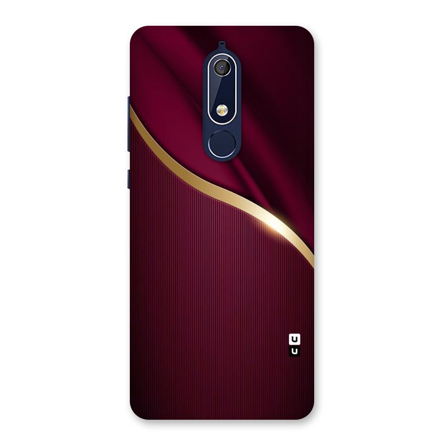 Smooth Maroon Back Case for Nokia 5.1