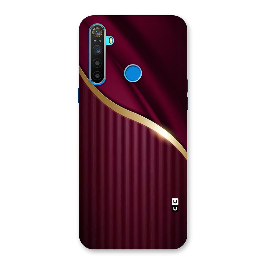 Smooth Maroon Back Case for Realme 5s