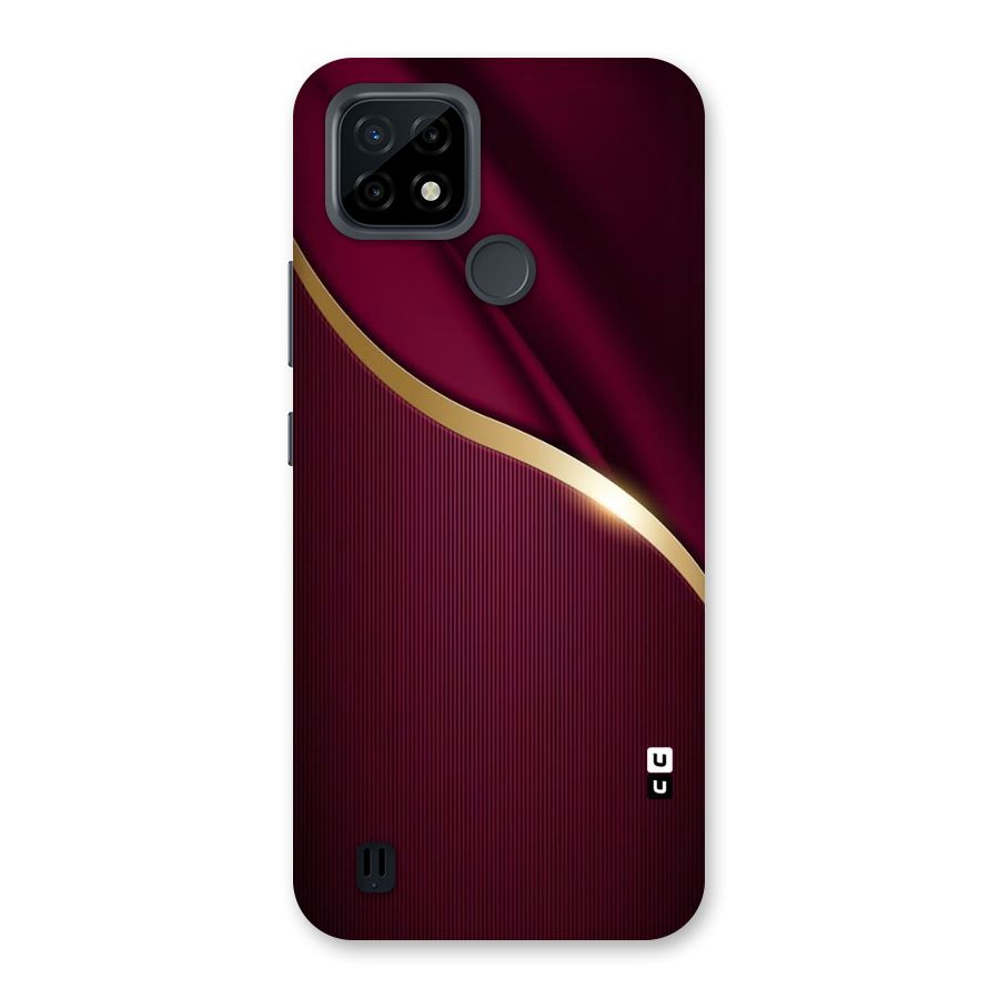 Smooth Maroon Back Case for Realme C21