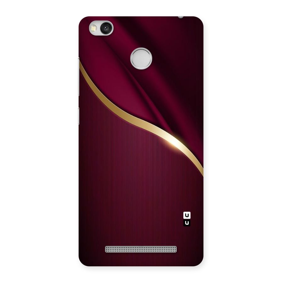 Smooth Maroon Back Case for Redmi 3S Prime
