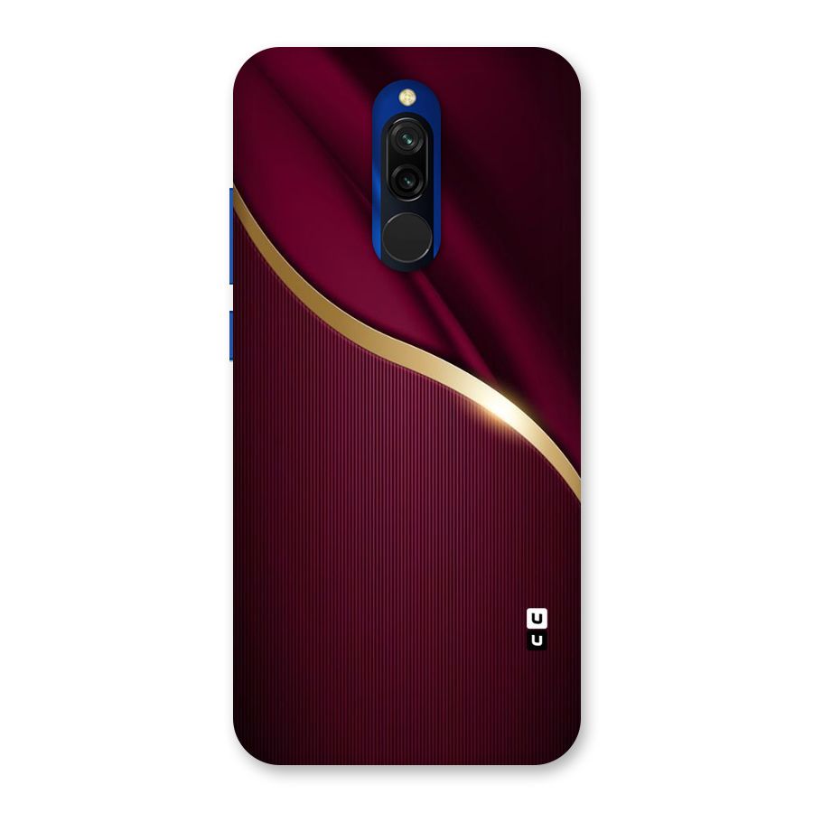 Smooth Maroon Back Case for Redmi 8