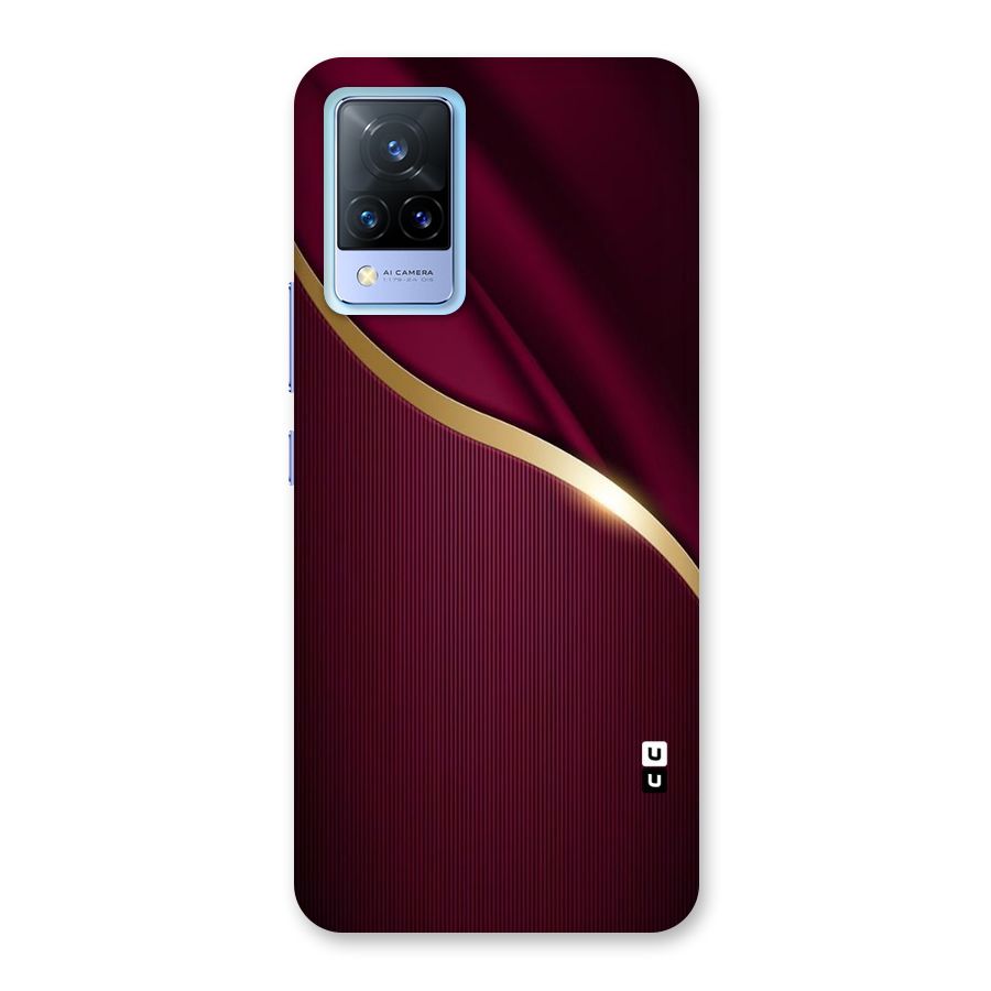 Smooth Maroon Back Case for Vivo V21 5G