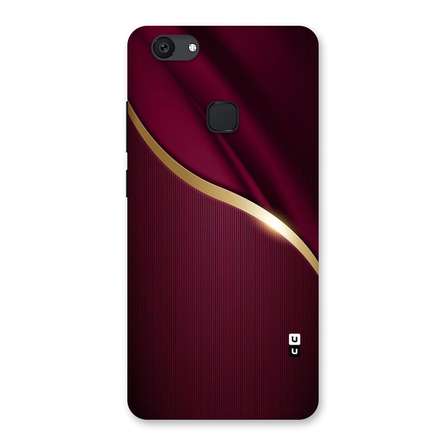Smooth Maroon Back Case for Vivo V7 Plus