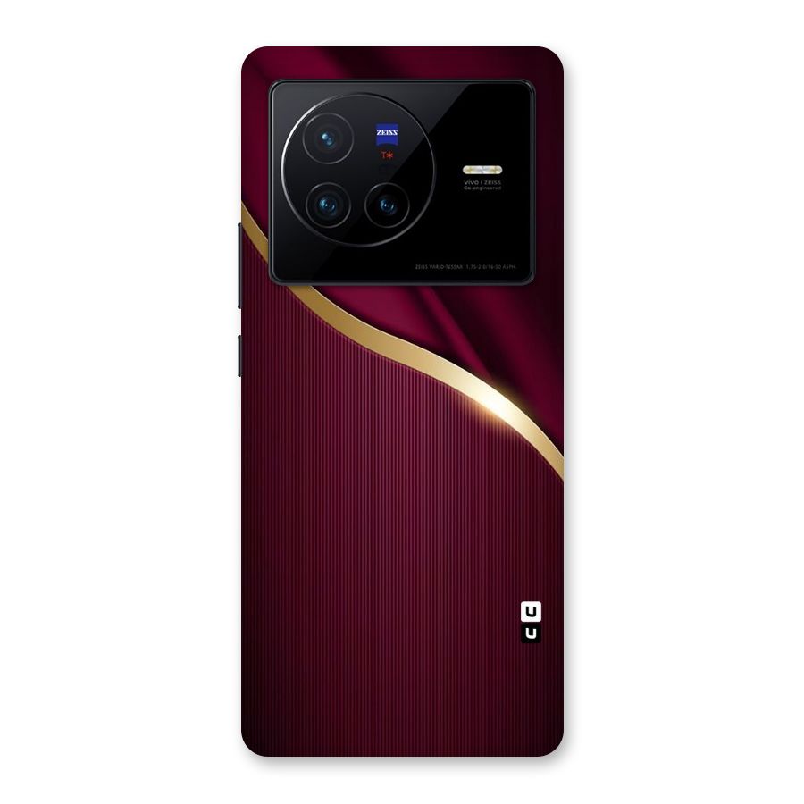Smooth Maroon Back Case for Vivo X80