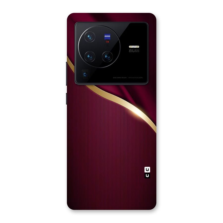 Smooth Maroon Back Case for Vivo X80 Pro