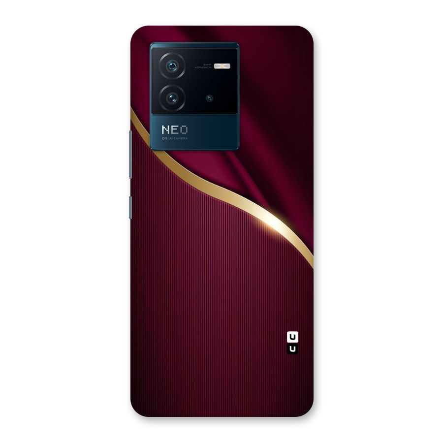 Smooth Maroon Back Case for Vivo iQOO Neo 6 5G