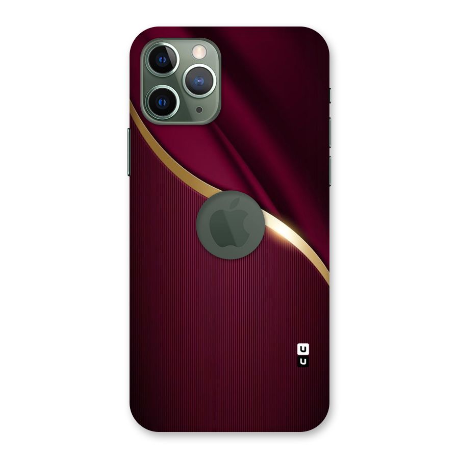 Smooth Maroon Back Case for iPhone 11 Pro Logo  Cut