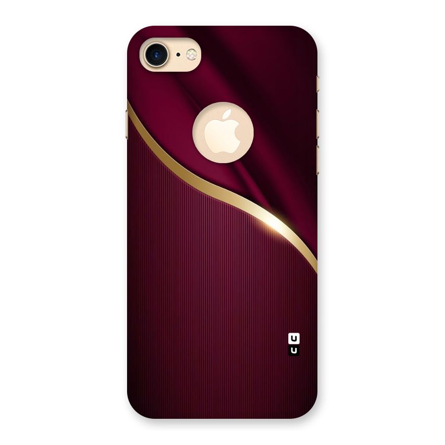 Smooth Maroon Back Case for iPhone 7 Logo Cut