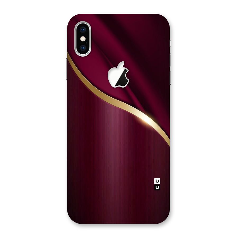 Smooth Maroon Back Case for iPhone XS Max Apple Cut