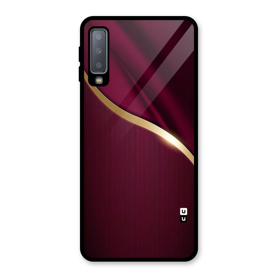 Smooth Maroon Glass Back Case for Galaxy A7 (2018)