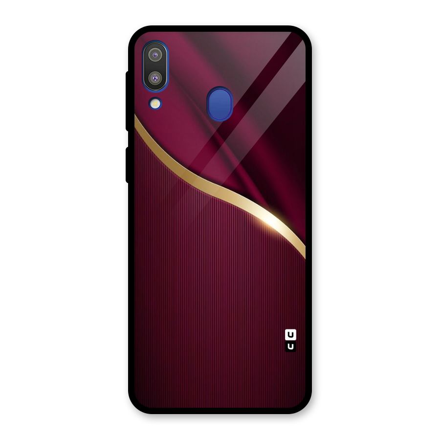 Smooth Maroon Glass Back Case for Galaxy M20