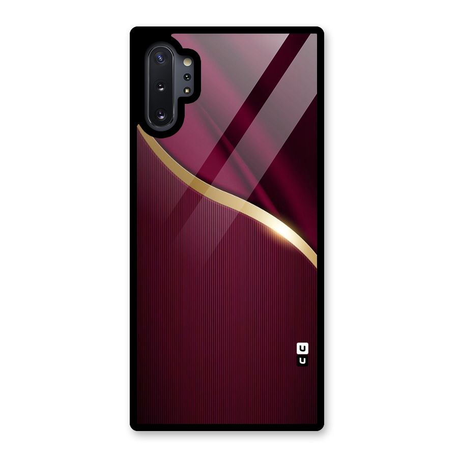 Smooth Maroon Glass Back Case for Galaxy Note 10 Plus