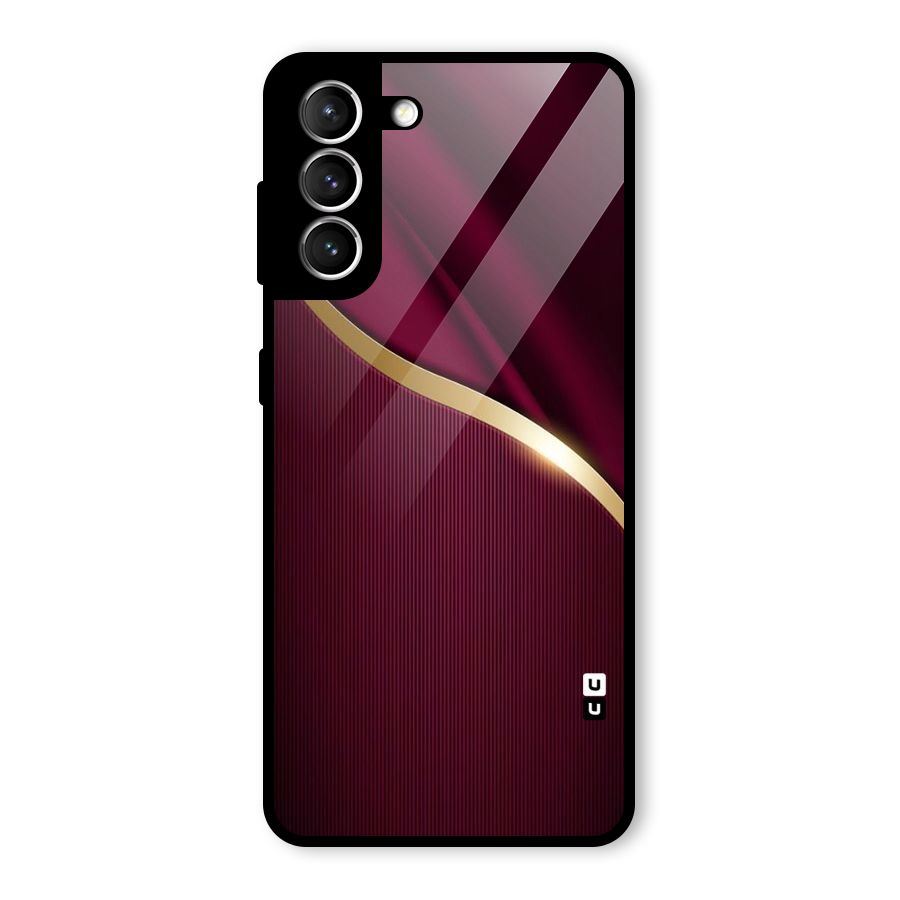 Smooth Maroon Glass Back Case for Galaxy S21 5G