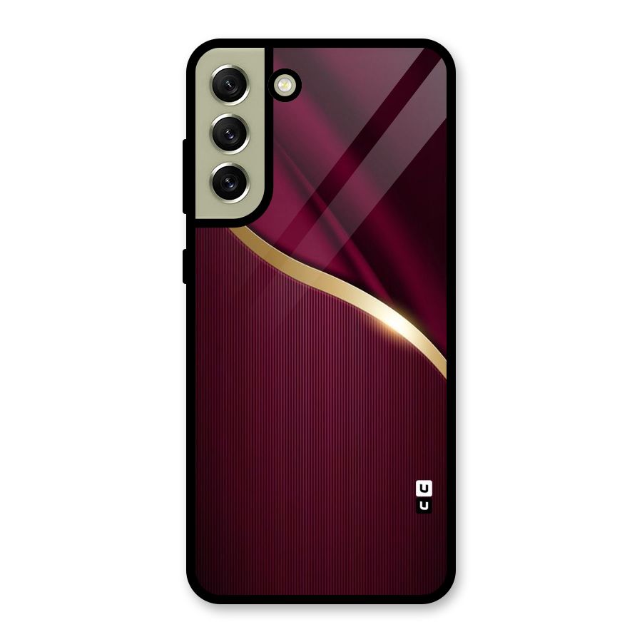 Smooth Maroon Glass Back Case for Galaxy S21 FE 5G