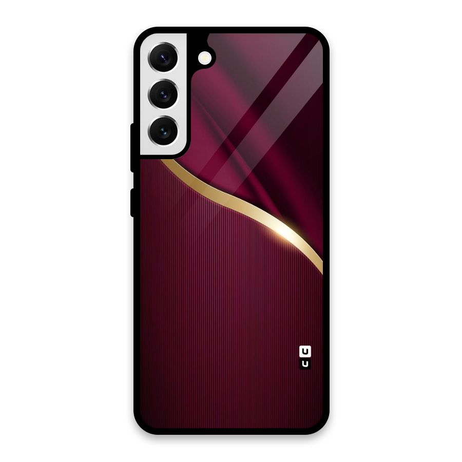 Smooth Maroon Glass Back Case for Galaxy S22 Plus 5G