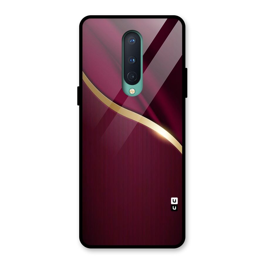 Smooth Maroon Glass Back Case for OnePlus 8