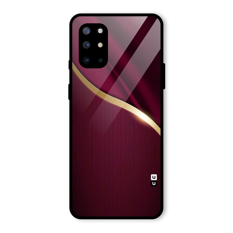 Smooth Maroon Glass Back Case for OnePlus 8T