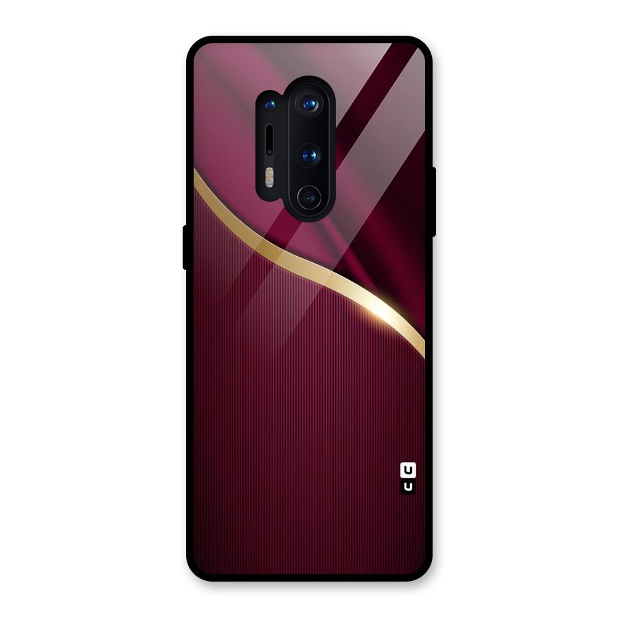Smooth Maroon Glass Back Case for OnePlus 8 Pro