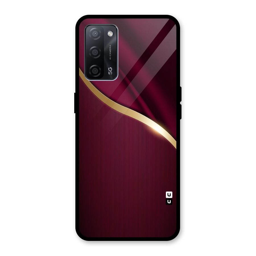 Smooth Maroon Glass Back Case for Oppo A53s 5G