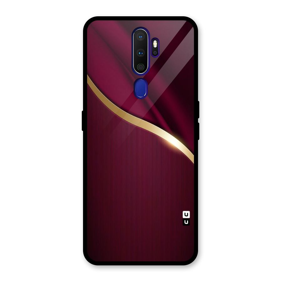 Smooth Maroon Glass Back Case for Oppo A9 (2020)