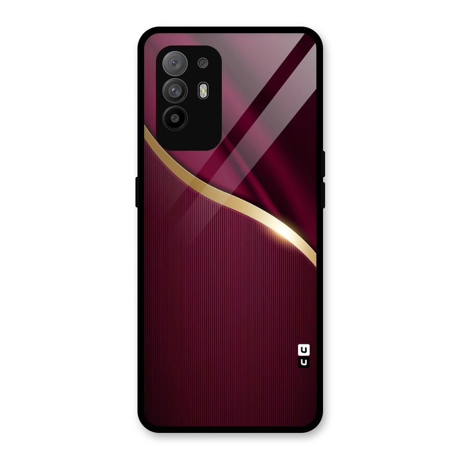 Smooth Maroon Glass Back Case for Oppo F19 Pro Plus 5G