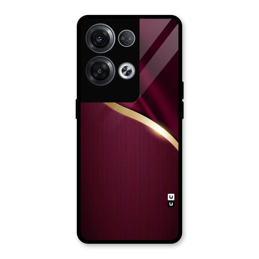 Smooth Maroon Glass Back Case for Oppo Reno8 Pro 5G