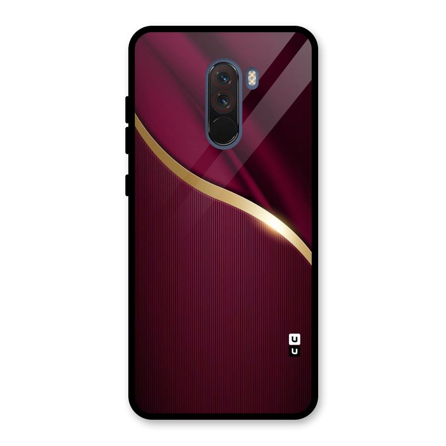 Smooth Maroon Glass Back Case for Poco F1