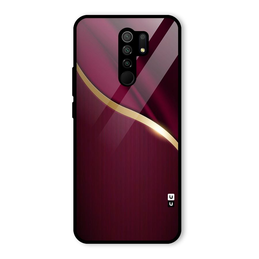 Smooth Maroon Glass Back Case for Poco M2