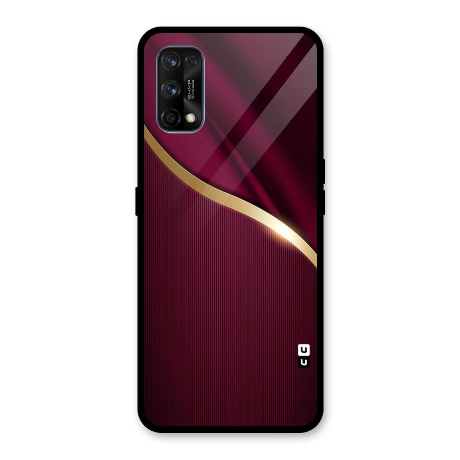 Smooth Maroon Glass Back Case for Realme 7 Pro