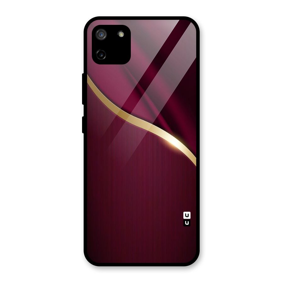Smooth Maroon Glass Back Case for Realme C11