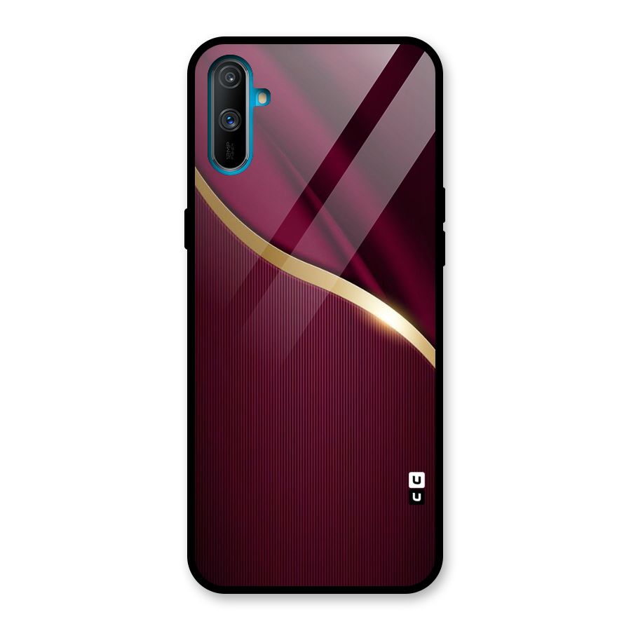 Smooth Maroon Glass Back Case for Realme C3