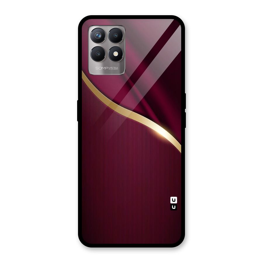 Smooth Maroon Glass Back Case for Realme Narzo 50