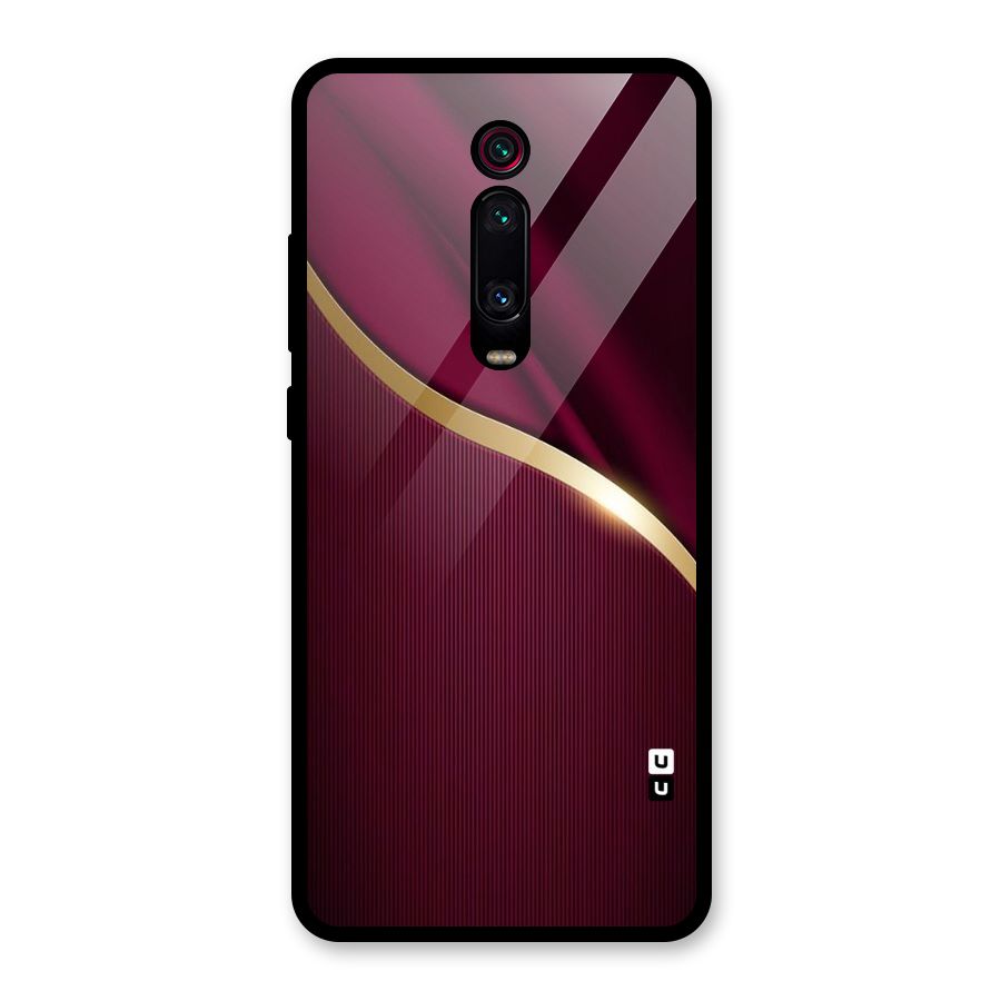 Smooth Maroon Glass Back Case for Redmi K20 Pro