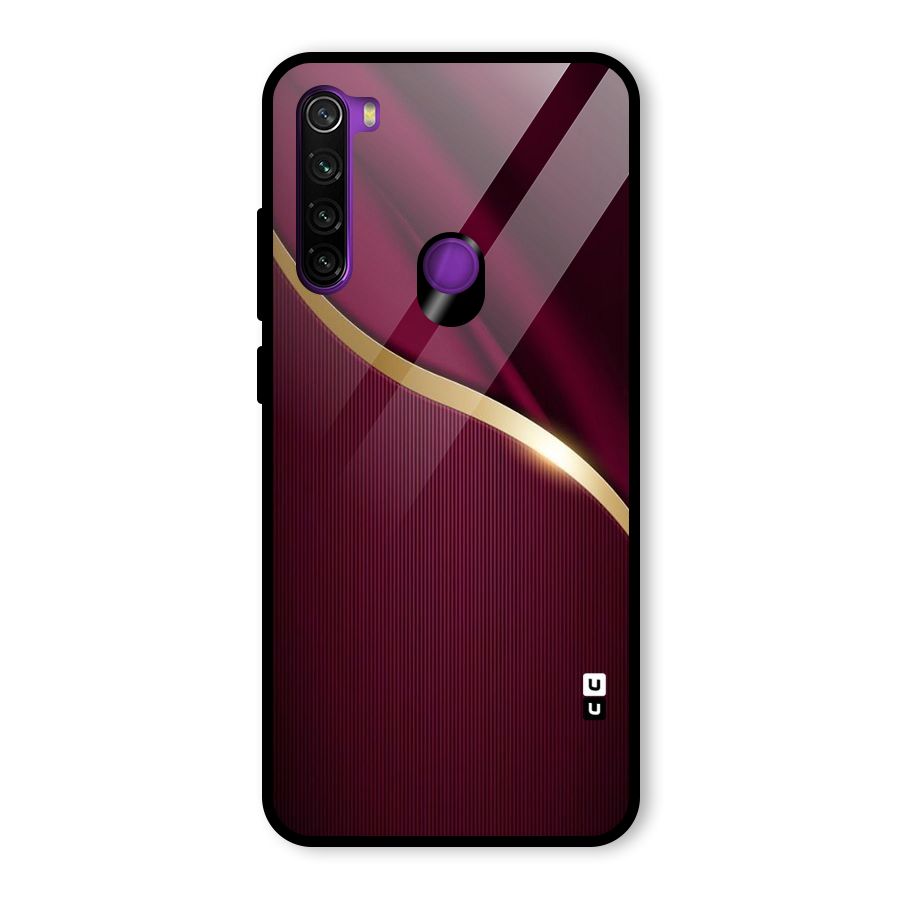 Smooth Maroon Glass Back Case for Redmi Note 8