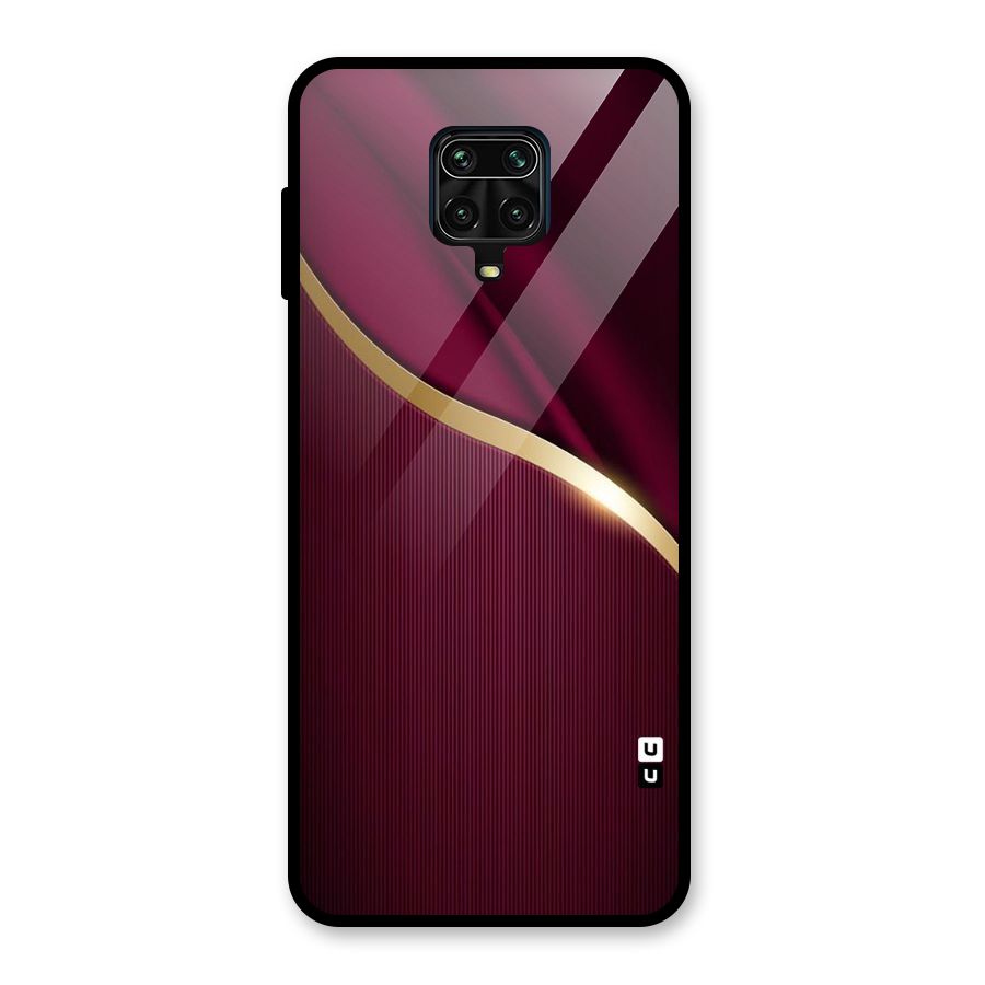 Smooth Maroon Glass Back Case for Redmi Note 9 Pro Max